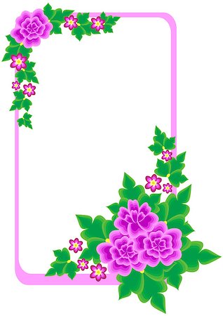 simsearch:400-06093261,k - Illustration of frame with abstract flowers Fotografie stock - Microstock e Abbonamento, Codice: 400-07250046