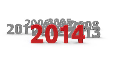 simsearch:400-08575544,k - 2014 come represents the new year 2014, three-dimensional rendering Stockbilder - Microstock & Abonnement, Bildnummer: 400-07250178