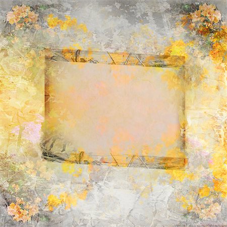 Wooden frame on autumn background Stockbilder - Microstock & Abonnement, Bildnummer: 400-07250511