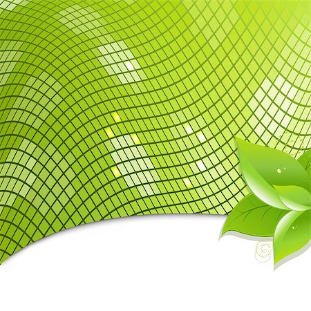 simsearch:859-07150428,k - Green Eco Background With Leaves, With Gradient Mesh, Vector Illustration Stock Photo - Budget Royalty-Free & Subscription, Code: 400-07250670