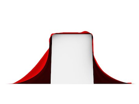 simsearch:400-07248992,k - White box covered with red cloth. Isolated render on a white background Photographie de stock - Aubaine LD & Abonnement, Code: 400-07250839