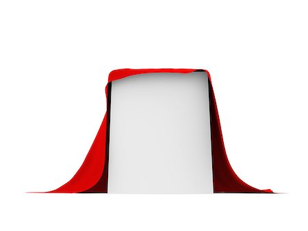 simsearch:400-07248992,k - White box covered with red cloth. Isolated render on a white background Photographie de stock - Aubaine LD & Abonnement, Code: 400-07250873