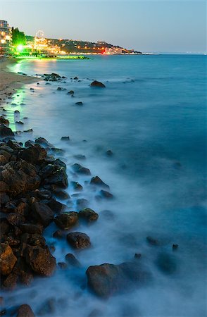 simsearch:400-07248217,k - Night summer coastline (Bulgaria, near Varna ). Foto de stock - Super Valor sin royalties y Suscripción, Código: 400-07251104