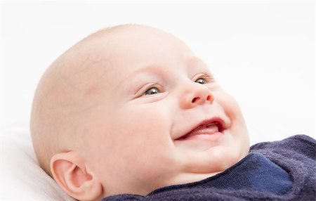 12 week old toddler smiling in horizontal image Stock Photo - Budget Royalty-Free & Subscription, Code: 400-07251120