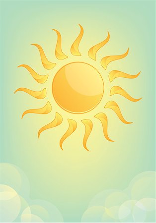 Sun and Sky with clouds Stock Photo - Budget Royalty-Free & Subscription, Code: 400-07251288