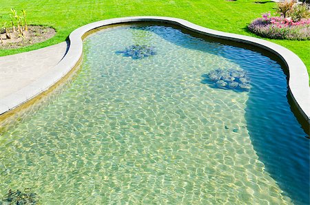 reflective pool and house - water pool in park Stock Photo - Budget Royalty-Free & Subscription, Code: 400-07251342