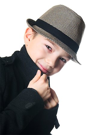 simsearch:400-07316542,k - Young boy wearing a hat over white background Stock Photo - Budget Royalty-Free & Subscription, Code: 400-07251625