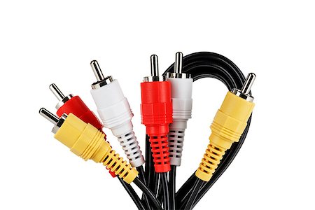 simsearch:400-04034560,k - Audio video analog cable with six colored plugs Stock Photo - Budget Royalty-Free & Subscription, Code: 400-07251640