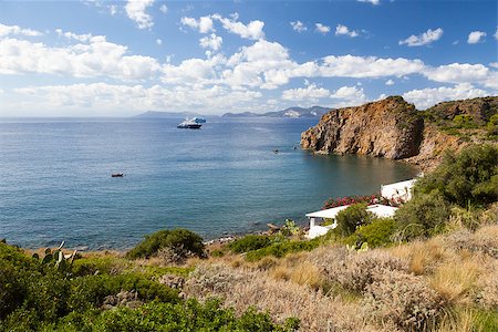 An image of the active volcano islands at Lipari Italy Stock Photo - Budget Royalty-Free & Subscription, Code: 400-07252049