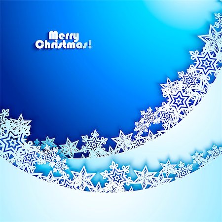 Abstract New year Background with paper snowflakes Stock Photo - Budget Royalty-Free & Subscription, Code: 400-07252060