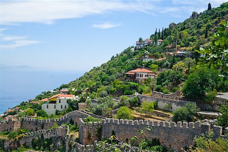 Mediterranean houses in the Turkish city of Alanya Foto de stock - Royalty-Free Super Valor e Assinatura, Número: 400-07252086