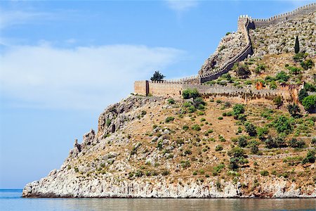 Fortress at the Mediterranean sea in the Turkish city of Alanya Foto de stock - Royalty-Free Super Valor e Assinatura, Número: 400-07252098
