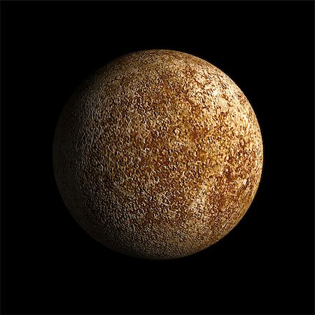 simsearch:400-06766471,k - A rendering of the Planet Mercury on a clean black background. Stock Photo - Budget Royalty-Free & Subscription, Code: 400-07252520