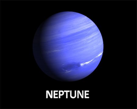 simsearch:400-06766471,k - A rendering of the Gas Planet Neptune on a clean black background with english caption. Stock Photo - Budget Royalty-Free & Subscription, Code: 400-07252567