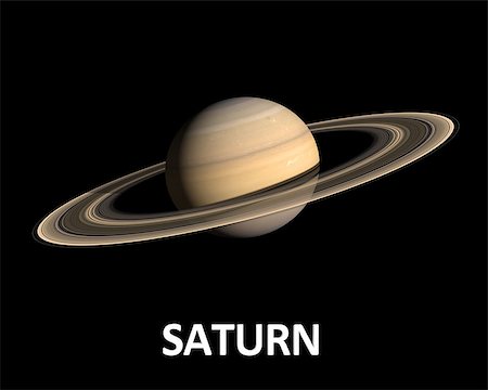 simsearch:400-06766471,k - A rendering of the Gas Planet Saturn with its majestic ringsystem on a clean black background with english caption. Stock Photo - Budget Royalty-Free & Subscription, Code: 400-07252574