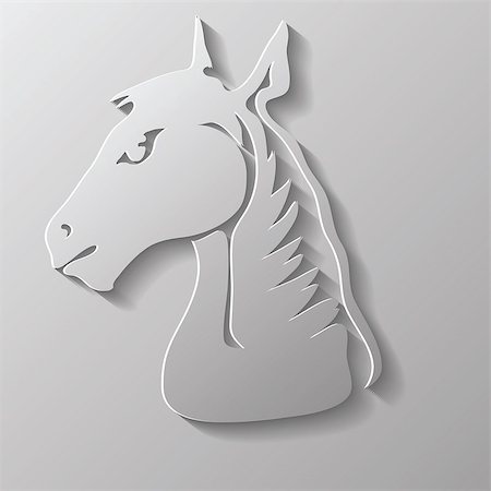 simsearch:400-07316355,k - colorful illustration with paper horse head for your design Stock Photo - Budget Royalty-Free & Subscription, Code: 400-07252746