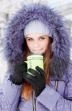 drinking chocolate - Young woman with a cup of hot drink Stock Photo - Budget Royalty-Free & Subscription, Code: 400-07252781