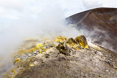 An image of the active volcano islands at Lipari Italy Stock Photo - Budget Royalty-Free & Subscription, Code: 400-07252861