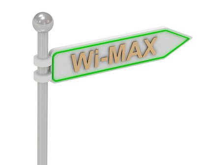 simsearch:400-04776651,k - 3d rendering of sign with gold "Wi-MAX", Isolated on white background Stock Photo - Budget Royalty-Free & Subscription, Code: 400-07252936