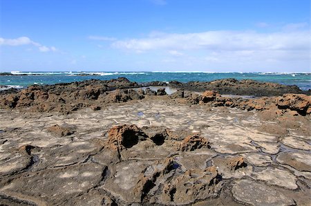 simsearch:400-07250127,k - Rock formations on El cotillo beach in Fuerteventura - Spain Stock Photo - Budget Royalty-Free & Subscription, Code: 400-07253082