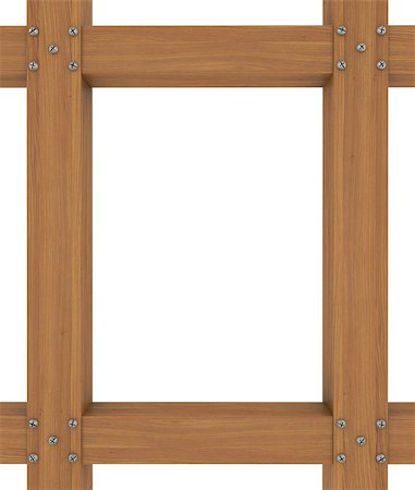 simsearch:400-07179654,k - The wooden frame of the boards are connected with screws. Isolated render on a white background Photographie de stock - Aubaine LD & Abonnement, Code: 400-07253122