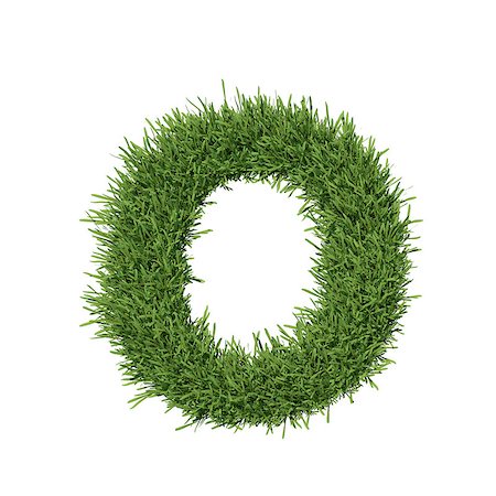 simsearch:400-06062275,k - Letter of the alphabet made from grass. Isolated render on a white background Stockbilder - Microstock & Abonnement, Bildnummer: 400-07253148