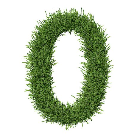 simsearch:400-06062275,k - Arabic numeral made of grass. Isolated render on a white background Stockbilder - Microstock & Abonnement, Bildnummer: 400-07253153