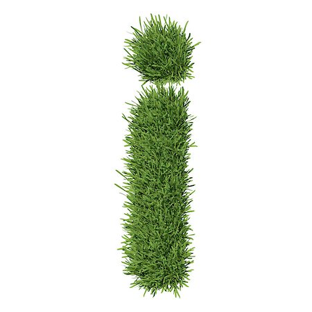 simsearch:400-06570113,k - Letter of the alphabet made from grass. Isolated render on a white background Photographie de stock - Aubaine LD & Abonnement, Code: 400-07253166