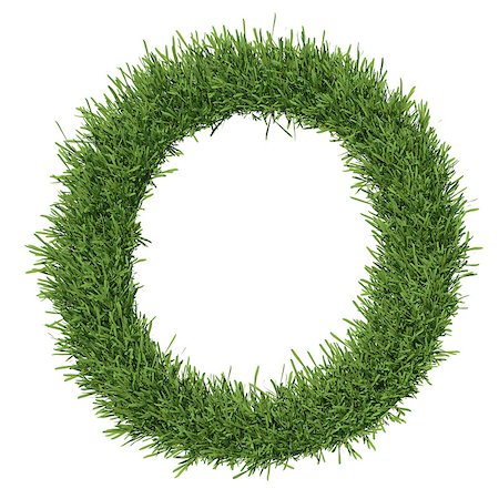 simsearch:400-06062275,k - Letter of the alphabet made from grass. Isolated render on a white background Stockbilder - Microstock & Abonnement, Bildnummer: 400-07253167