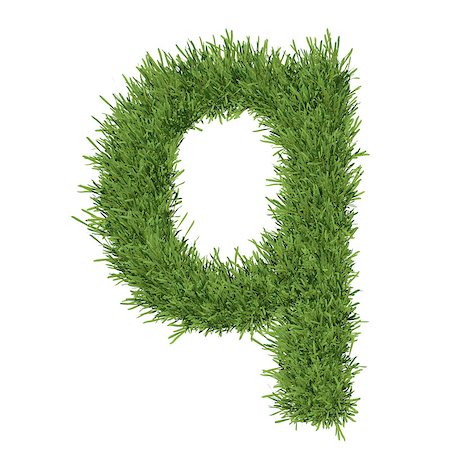 simsearch:400-06570130,k - Letter of the alphabet made from grass. Isolated render on a white background Photographie de stock - Aubaine LD & Abonnement, Code: 400-07253168