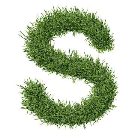 simsearch:400-06570130,k - Letter of the alphabet made from grass. Isolated render on a white background Photographie de stock - Aubaine LD & Abonnement, Code: 400-07253175