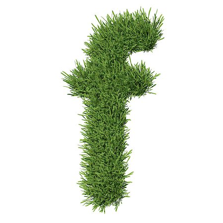 simsearch:400-06570105,k - Letter of the alphabet made from grass. Isolated render on a white background Photographie de stock - Aubaine LD & Abonnement, Code: 400-07253179