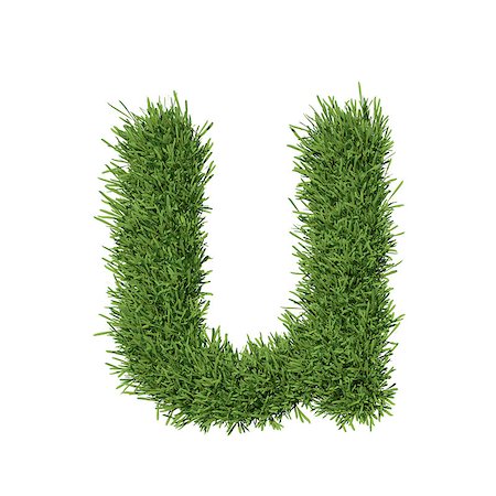 simsearch:400-06570105,k - Letter of the alphabet made from grass. Isolated render on a white background Photographie de stock - Aubaine LD & Abonnement, Code: 400-07253182