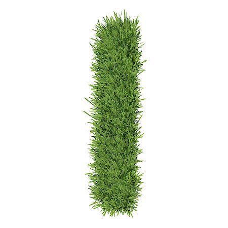 simsearch:400-06570126,k - Letter of the alphabet made from grass. Isolated render on a white background Photographie de stock - Aubaine LD & Abonnement, Code: 400-07253198