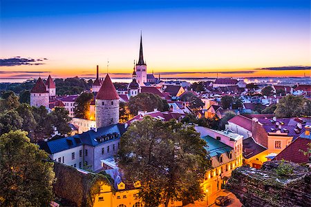 Dawn in Tallinn, Estonia at the old city. Stock Photo - Budget Royalty-Free & Subscription, Code: 400-07253935