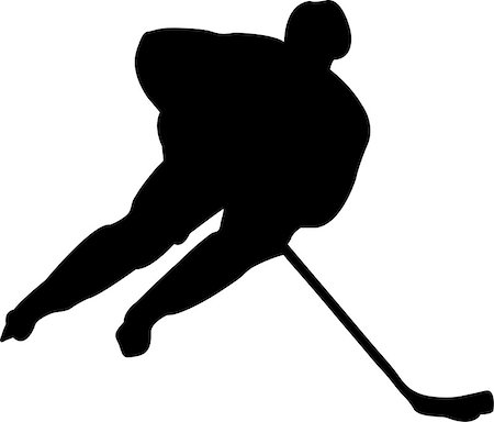 Silhouette of the hockey player - vector Stock Photo - Budget Royalty-Free & Subscription, Code: 400-07253950