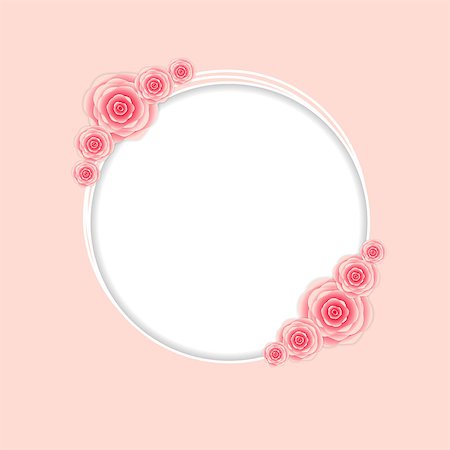 Cute Frame with Rose Flowers  Vector Illustration. Stock Photo - Budget Royalty-Free & Subscription, Code: 400-07264030