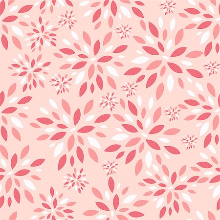seamless summer backgrounds - Flower Leaves Seamless Pattern Background Vector Illustration Stock Photo - Budget Royalty-Free & Subscription, Code: 400-07264032