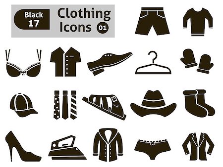 simsearch:400-06080608,k - Clothing icons. Vector set for you design Photographie de stock - Aubaine LD & Abonnement, Code: 400-07264354