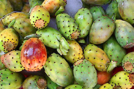 prickly pear - Tropical delicious cactus fruit as background Stock Photo - Budget Royalty-Free & Subscription, Code: 400-07264579