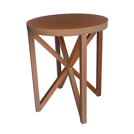 simsearch:400-04683565,k - Vector and illustration of wooden table on white background Stock Photo - Budget Royalty-Free & Subscription, Code: 400-07264707