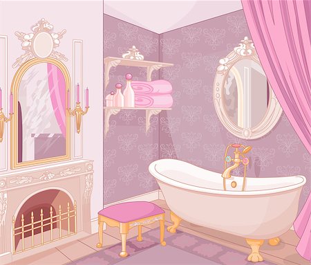 simsearch:400-06852286,k - Bathroom in the palace of the princess Stock Photo - Budget Royalty-Free & Subscription, Code: 400-07264713