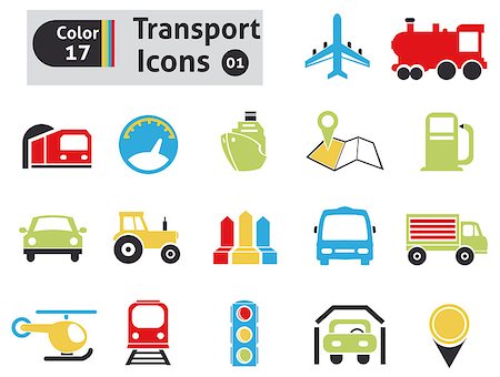 Transport icons. Vector set for you design Stock Photo - Budget Royalty-Free & Subscription, Code: 400-07265055
