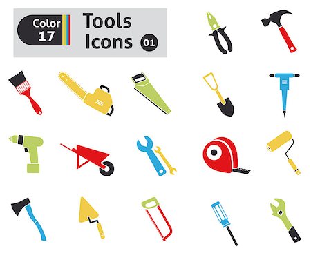 Tools icons. Vector set for you design Stock Photo - Budget Royalty-Free & Subscription, Code: 400-07265059