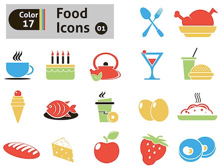 donut icon'' - Food icons. Vector set for you design Stock Photo - Budget Royalty-Free & Subscription, Code: 400-07265063