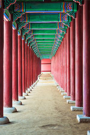 Gyeongbokgung Palace grounds in Seoul, South Korea. Photographie de stock - Aubaine LD & Abonnement, Code: 400-07265196