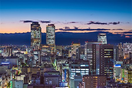 simsearch:400-06640466,k - Nagoya, Japan cityscape at twilight. Stock Photo - Budget Royalty-Free & Subscription, Code: 400-07265198