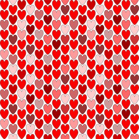 simsearch:400-07507273,k - Design seamless colorful heart pattern. Valentine's Day background. Vector art Foto de stock - Super Valor sin royalties y Suscripción, Código: 400-07265337