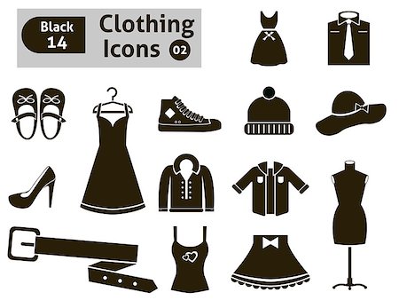 simsearch:400-06080608,k - Clothing icons. Vector set for you design Photographie de stock - Aubaine LD & Abonnement, Code: 400-07265564