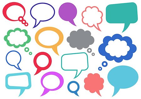 simsearch:400-07661639,k - Set of vector colorful speech and thought bubbles Stock Photo - Budget Royalty-Free & Subscription, Code: 400-07265616